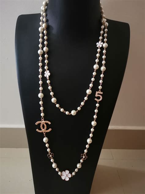 inspired chanel pearl necklace|Chanel pearl necklaces for women.